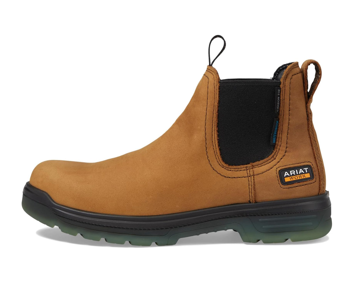 Men's Ariat Turbo Chelsea Waterproof Carbon Toe EH Aged Bark