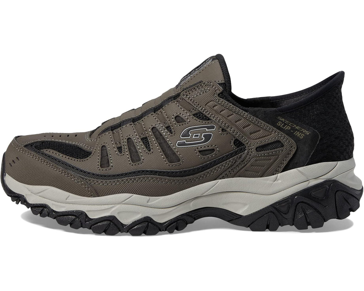 Men's SKECHERS Afterburn M. Fit Ridgeburn Hands Free Slip-Ins Brown