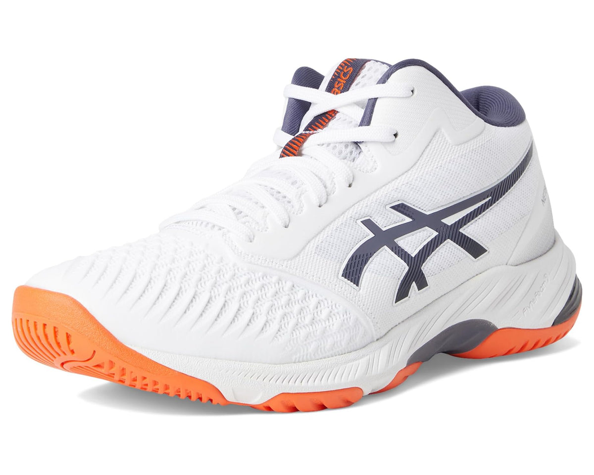 Men's ASICS Netburner Ballistic FF MT 3 Volleyball Shoe White/Indigo Fog