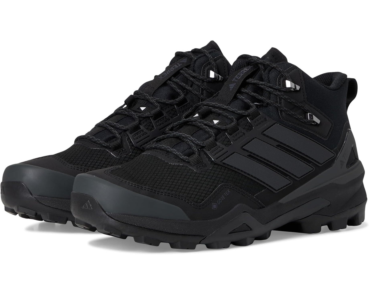 Men's adidas Outdoor Terrex Skychaser GORE-TEX® Mid Top Hiking Shoes Black/Black/Carbon