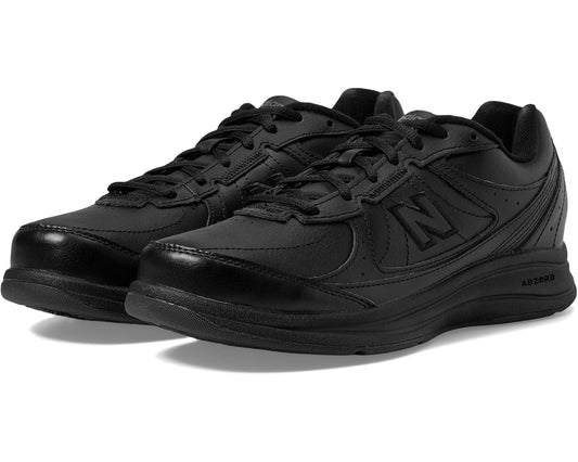 Men's New Balance MW577 black lace-up sneaker with N logo and padded collar
