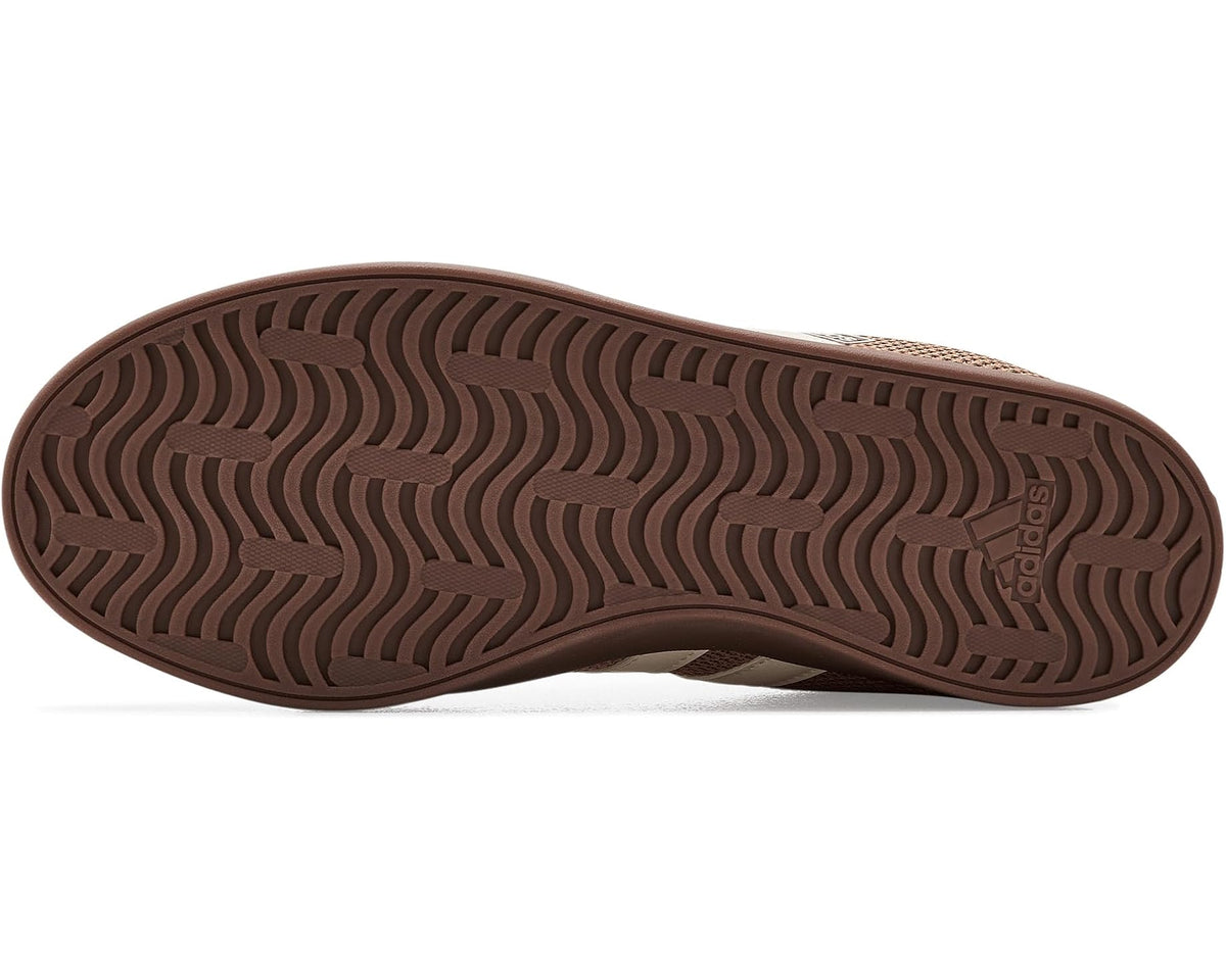 Men's adidas VL Court 3.0 rubber outsole with wavy tread in brown