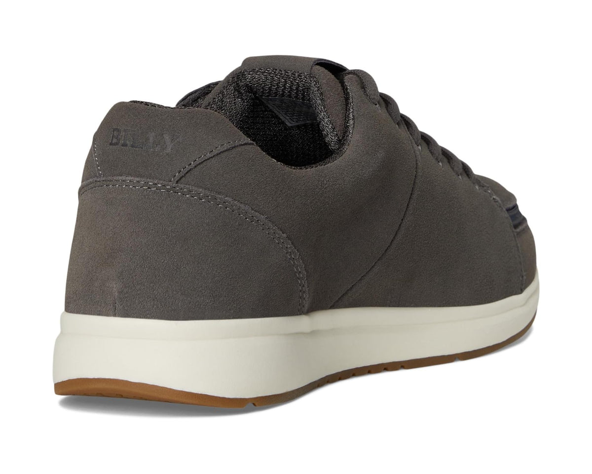 Men's BILLY charcoal suede sneaker heel with padded collar and white midsole