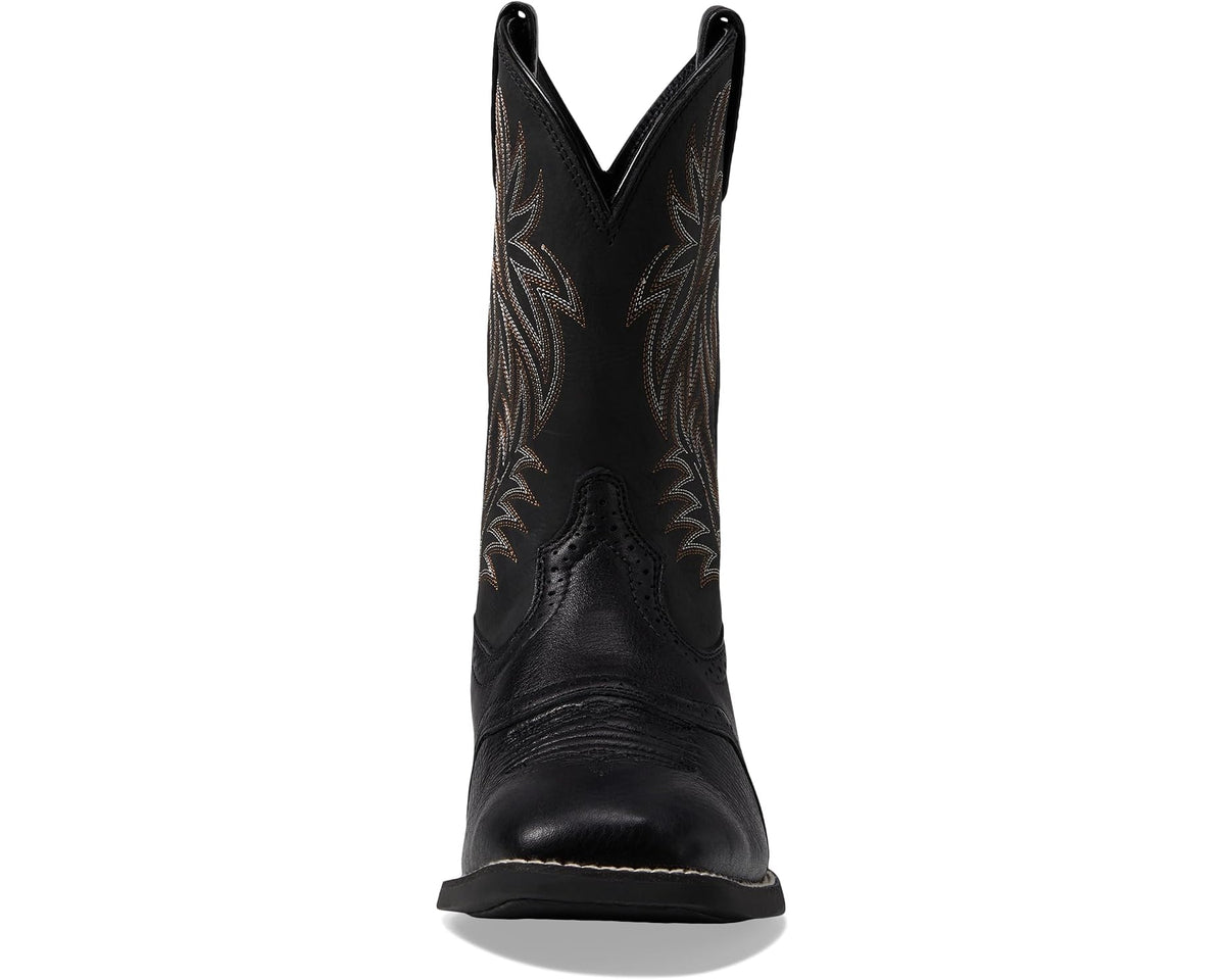 Men's Ariat Sport Western Wide Square Toe Black Deertan/Black