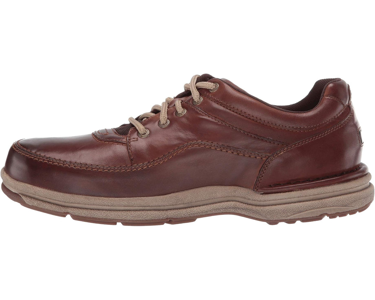 Men's Rockport World Tour Classic Walking Shoe Brown Leather