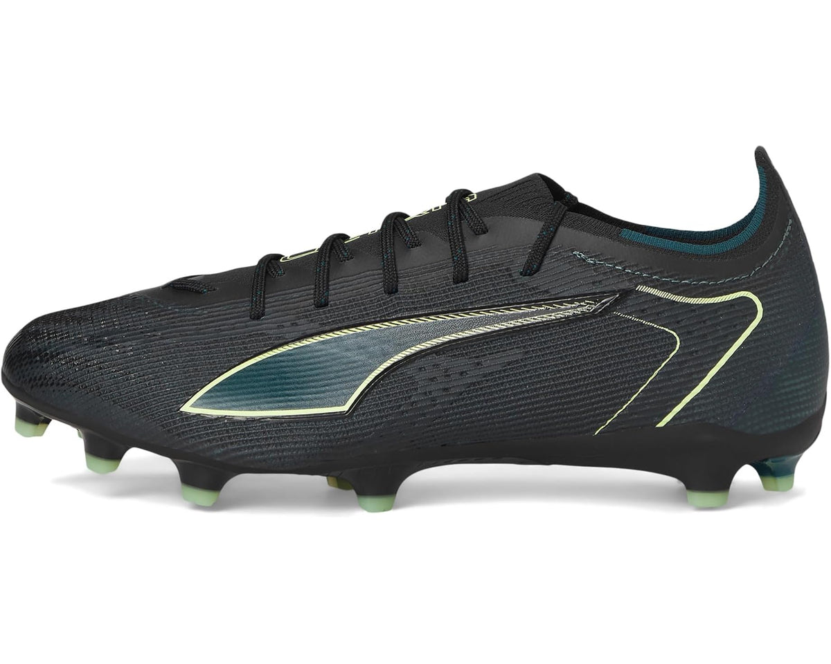 Men's PUMA Ultra 6 Pro Firm, Artificial Ground Soccer Cleats Black/Fizzy Light/Green Terrain