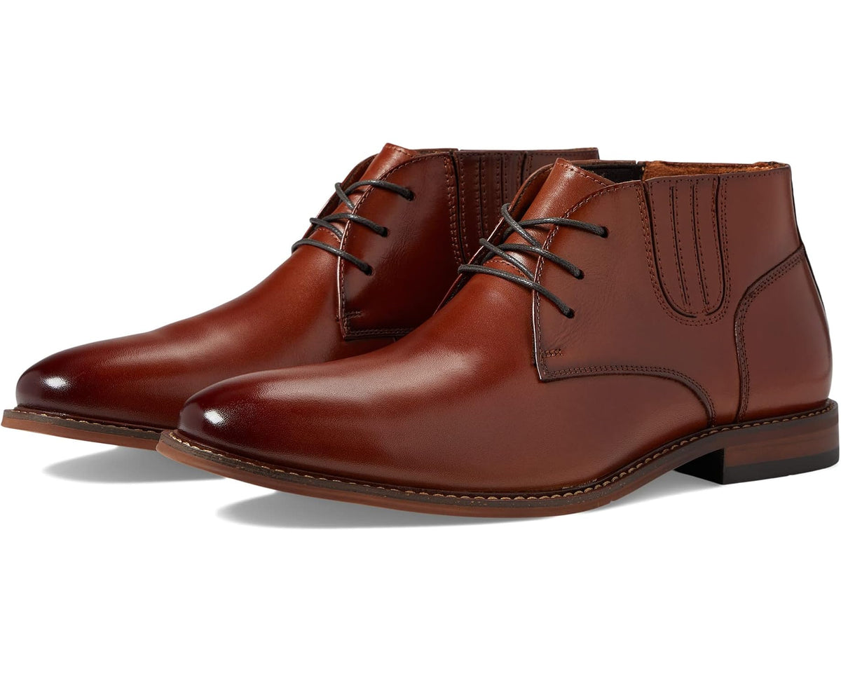 Men's Stacy Adams Maxwell Plain Toe Demi Boot Cognac