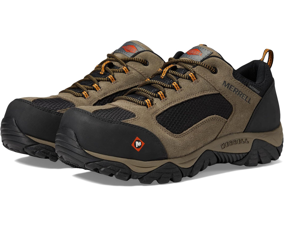 Men's Merrell Work Moab Onset Waterproof Composite Toe Walnut