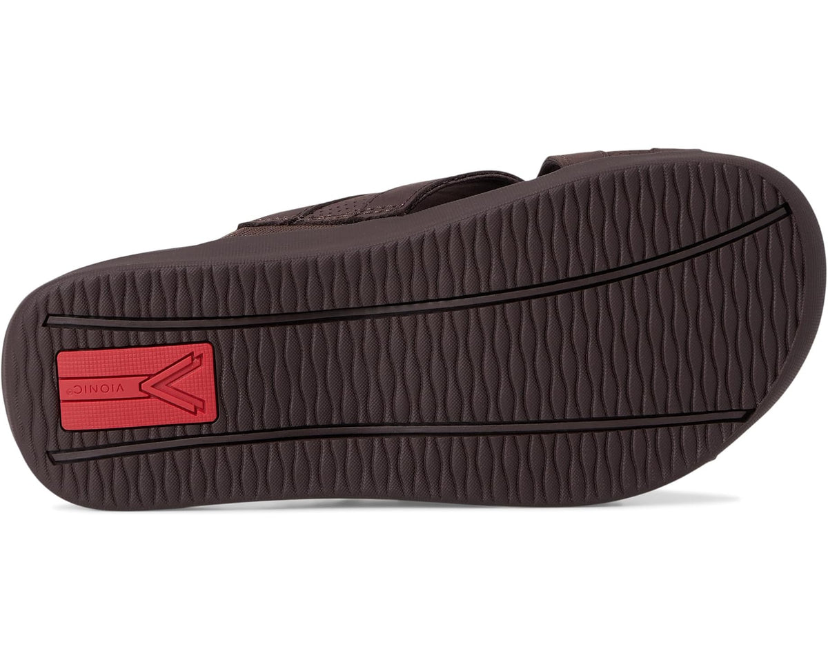 Men's VIONIC Mtide Slide Chocolate Leather