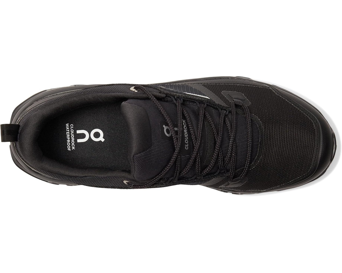 Men's On Cloudrock Low Waterproof Black/Black