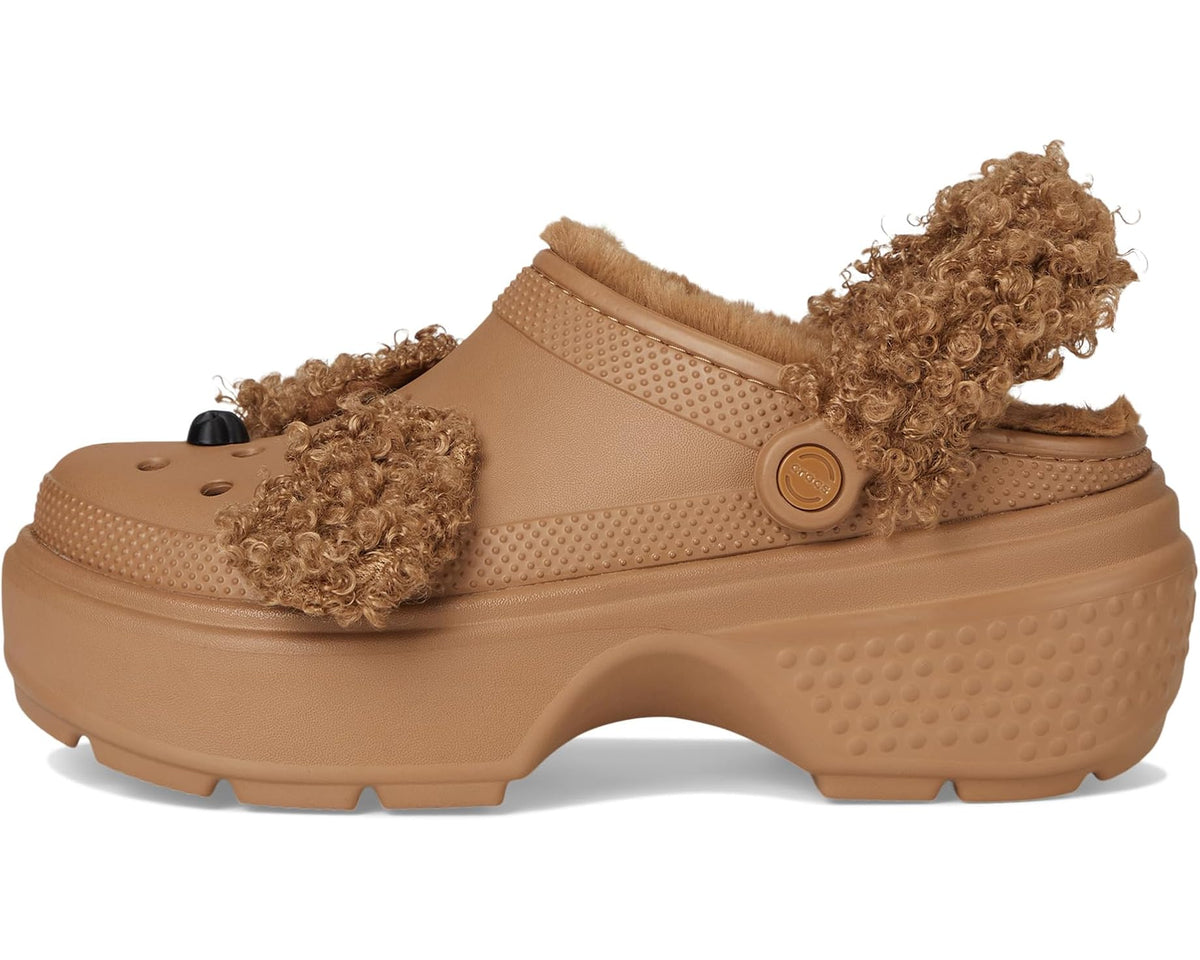 Unisex Crocs Stomp Lined Clogs Sepia Bear