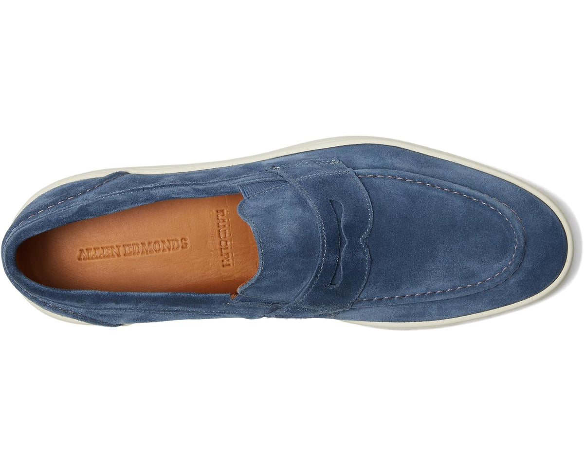 Men's Allen Edmonds Randsnkr 2.0 Slip-On Shoes Denim Suede/Gum Sole