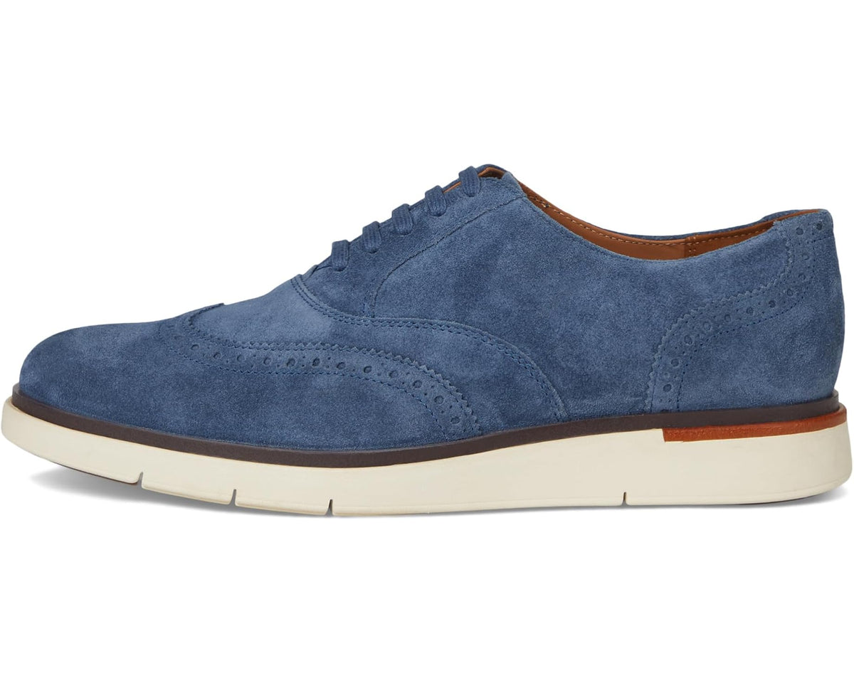Men's Allen Edmonds Carson Wing Oxford Shoes Denim Suede