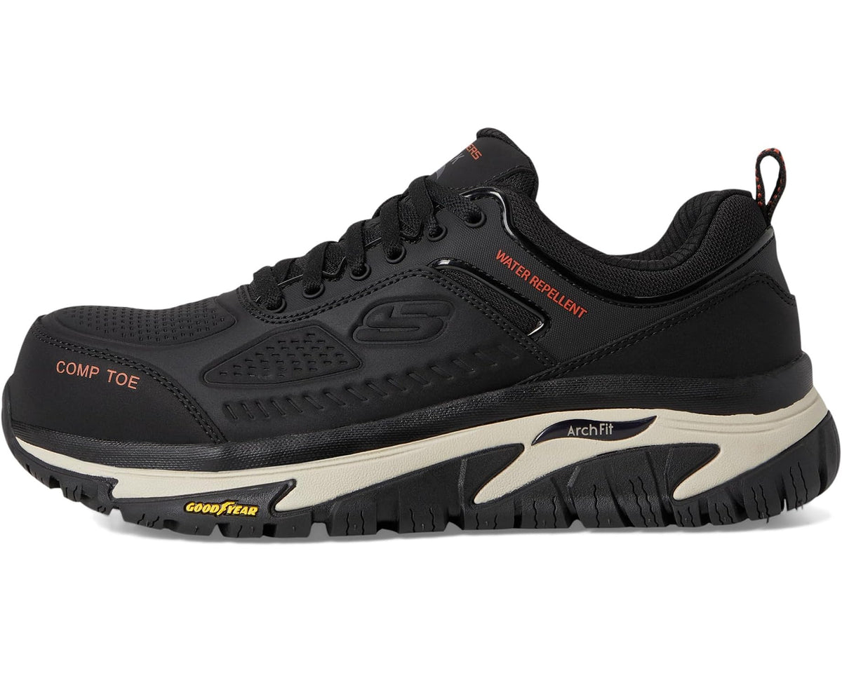 Men's SKECHERS Work Arch Fit Road Walker Comp Toe Black