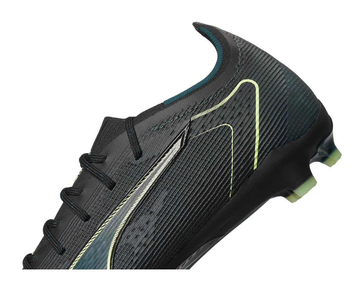 Men's PUMA Ultra 6 Pro Firm, Artificial Ground Soccer Cleats Black/Fizzy Light/Green Terrain
