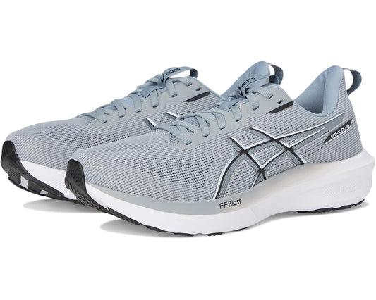 ASICS GT-1000 lace-up running shoes, light gray mesh upper with white midsole