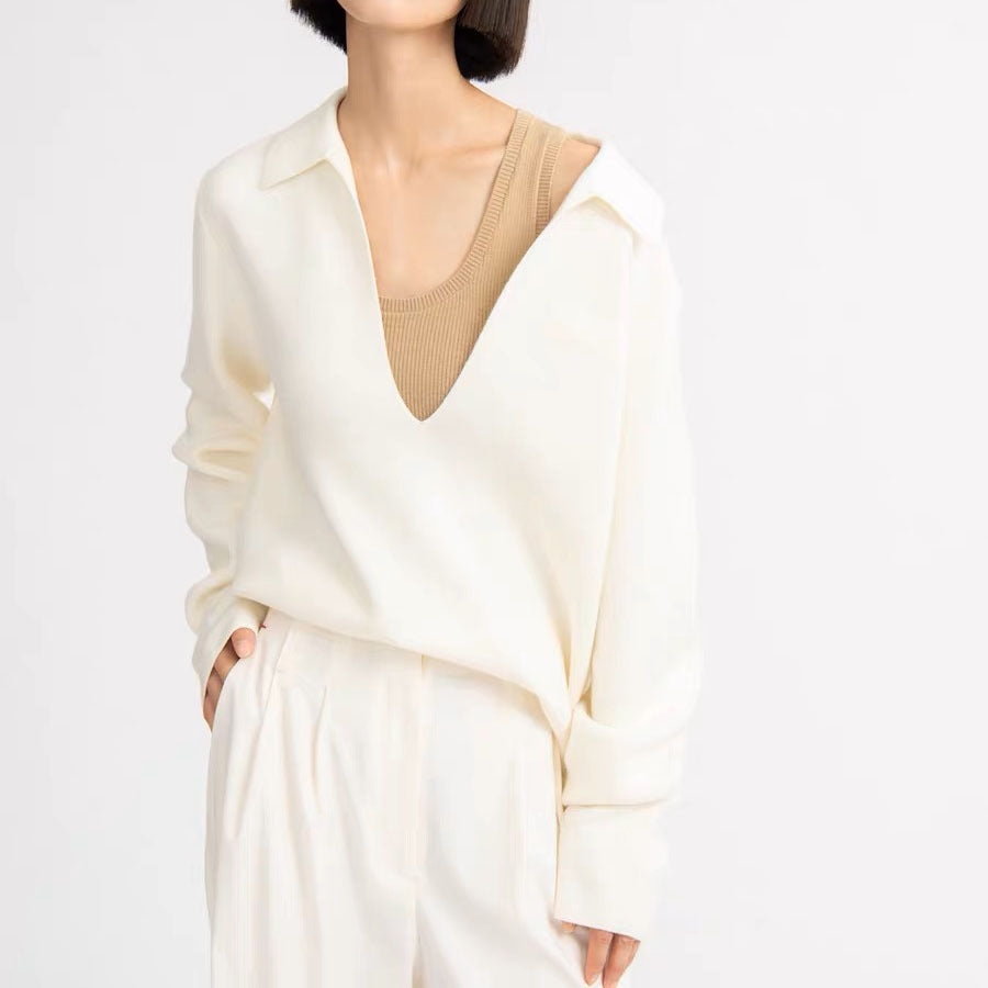 Profile Loose Casual Sweater Women's Clothing