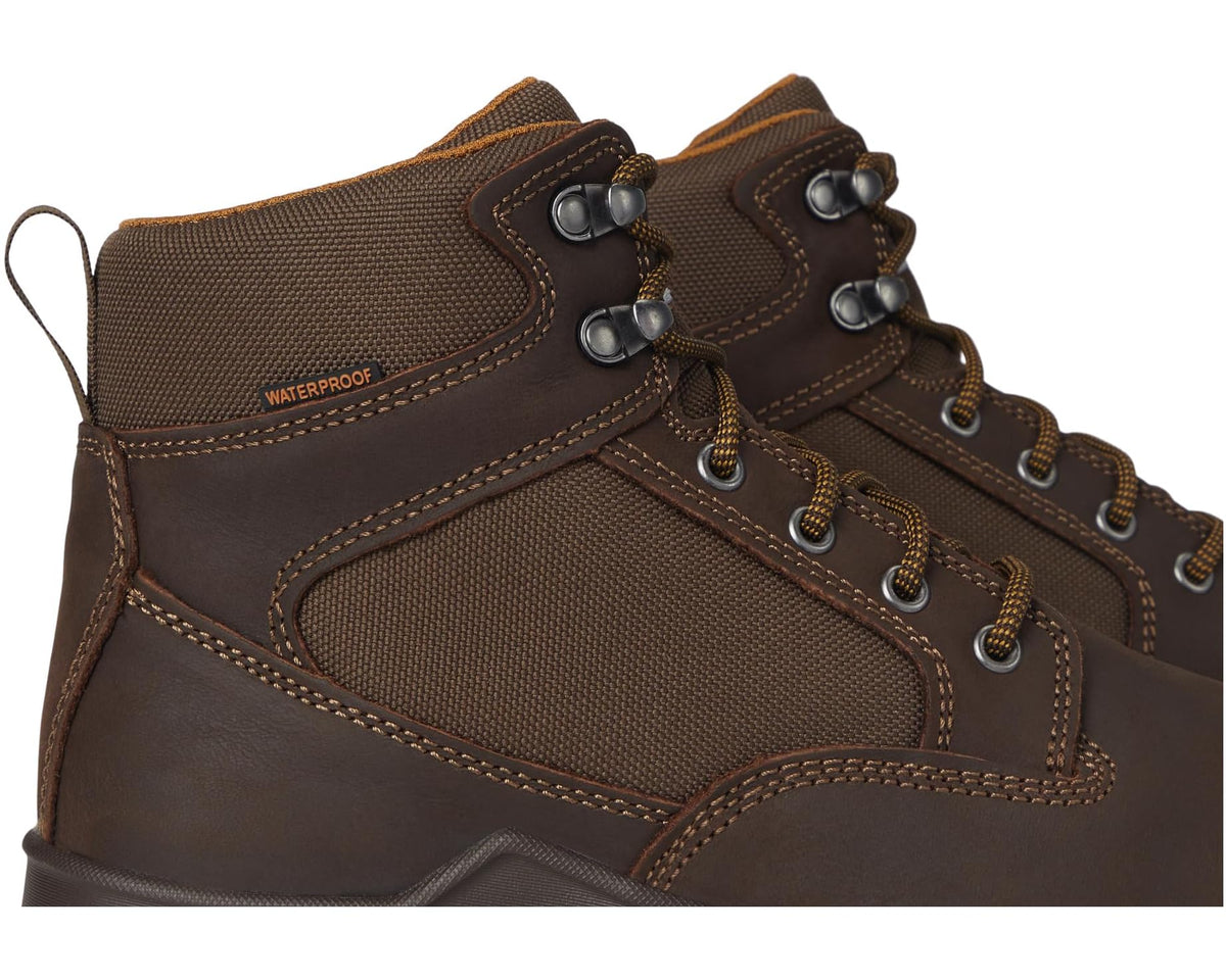 Men's Carhartt Rugged Flex 6 Waterproof Soft Toe Chocolate Brown Oil Tanned