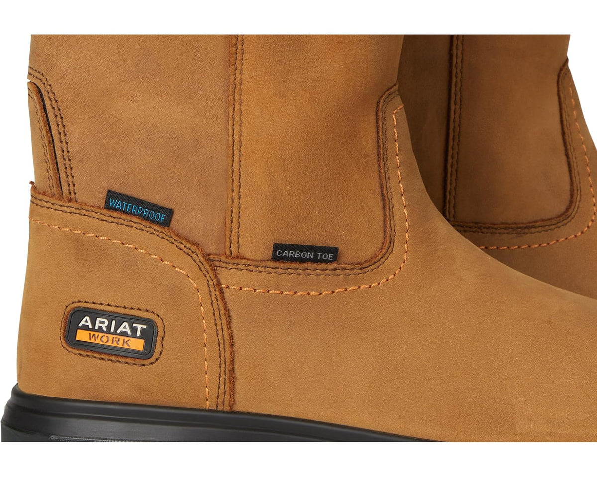 Men's Ariat Turbo Pull-On Carbon Toe Waterproof Aged Bark