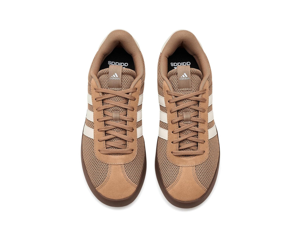 Pair of men's adidas VL Court 3.0 low-top sneakers with lace-up closure and gum soles