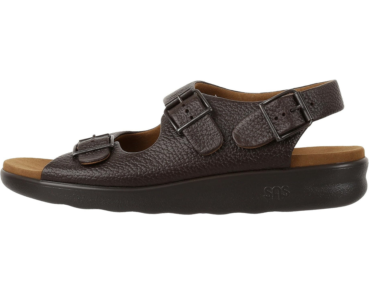 Men's SAS Bravo Adjustable Comfort Sandal Brown