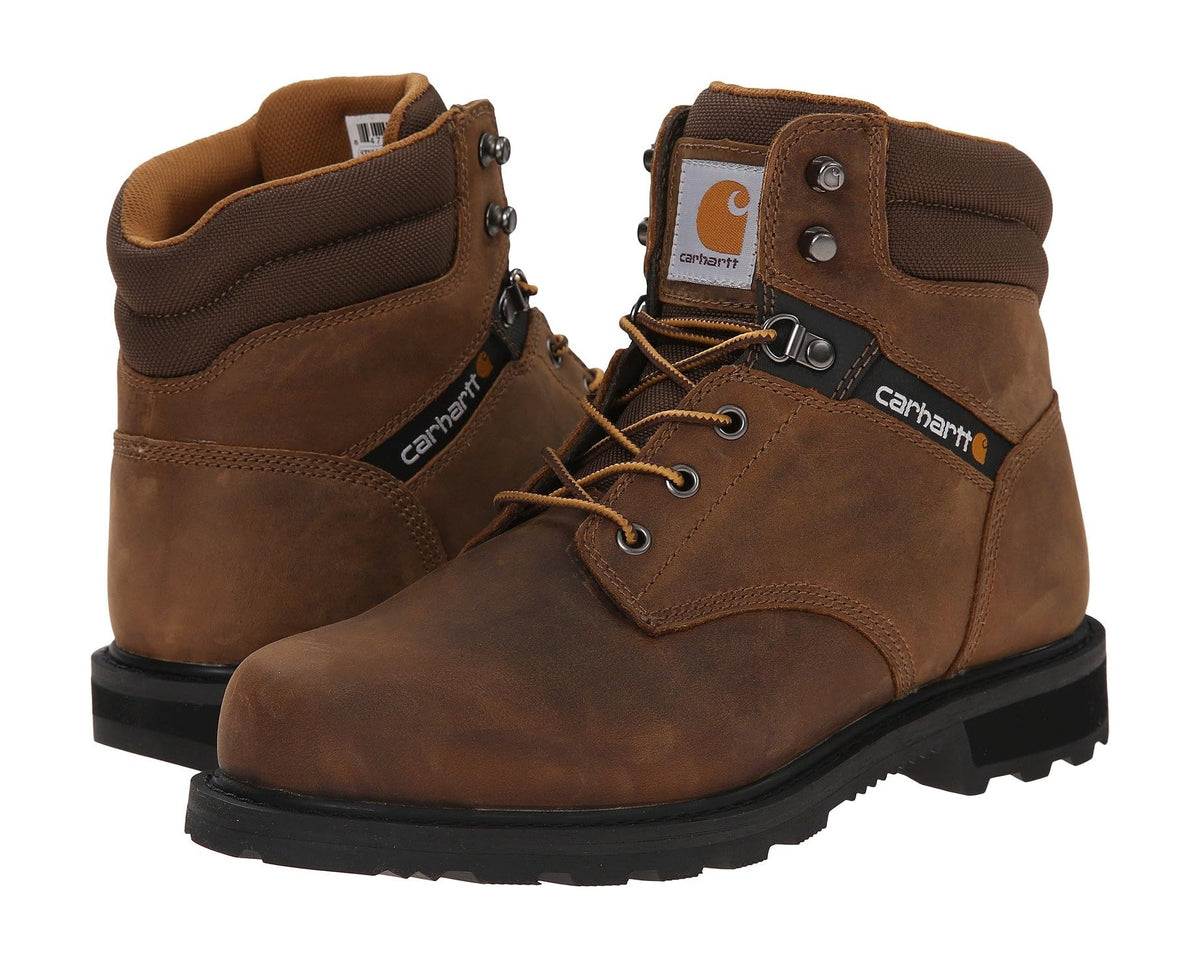 Men's Carhartt Traditional Welt 6 Work Boots Crazy Horse Brown Leather