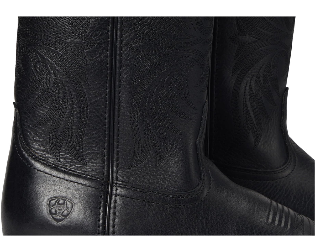 Men's Ariat Sport Narrow Cutter Toe Cowboy Boot Black Deertan