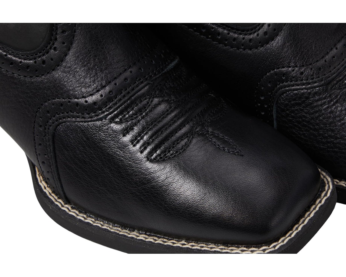 Men's Ariat Sport Western Wide Square Toe Black Deertan/Black
