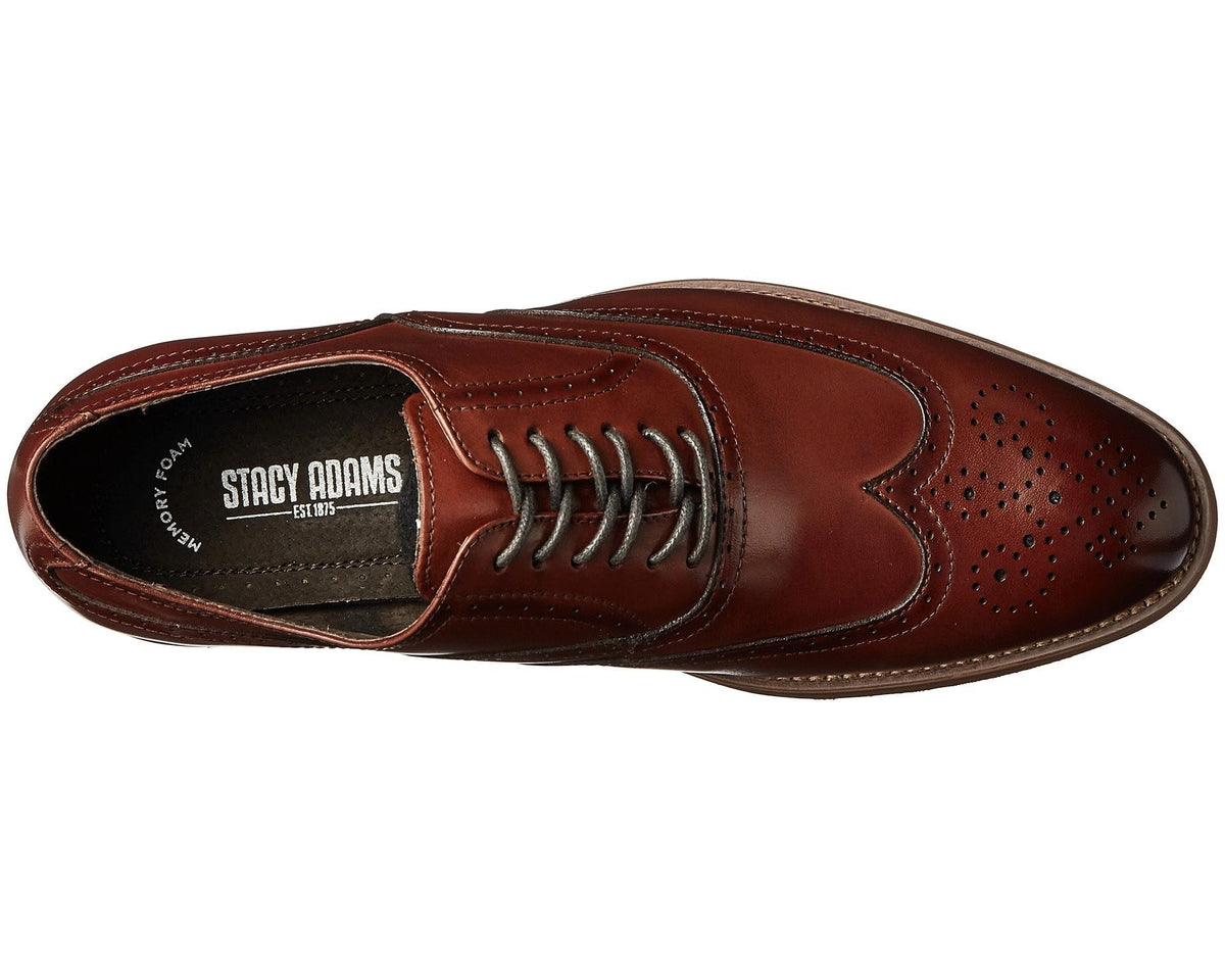 Men's Stacy Adams Dunbar Wingtip Oxford Cognac
