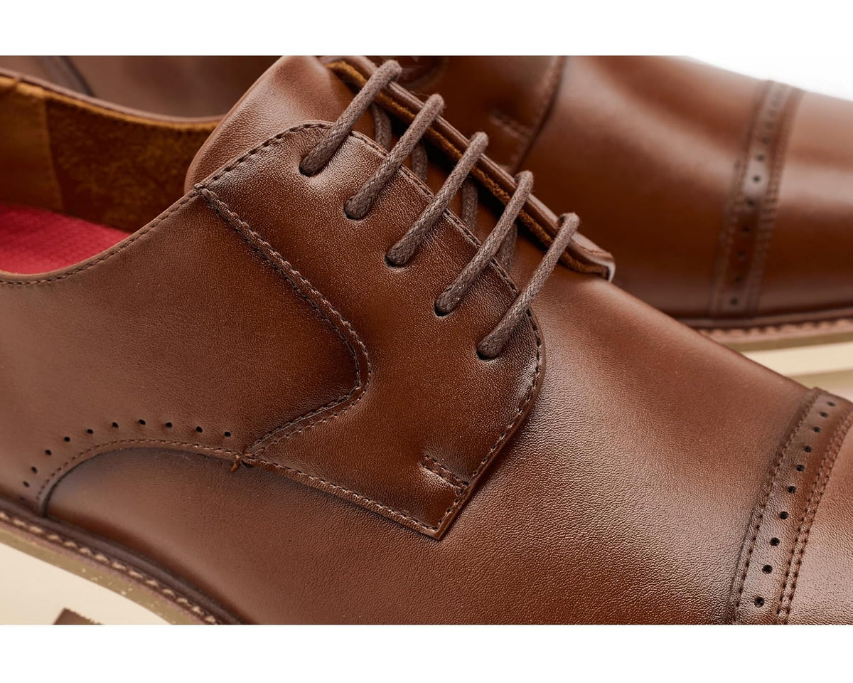 Men's Stacy Adams Vogel Cap Toe Oxford Cognac