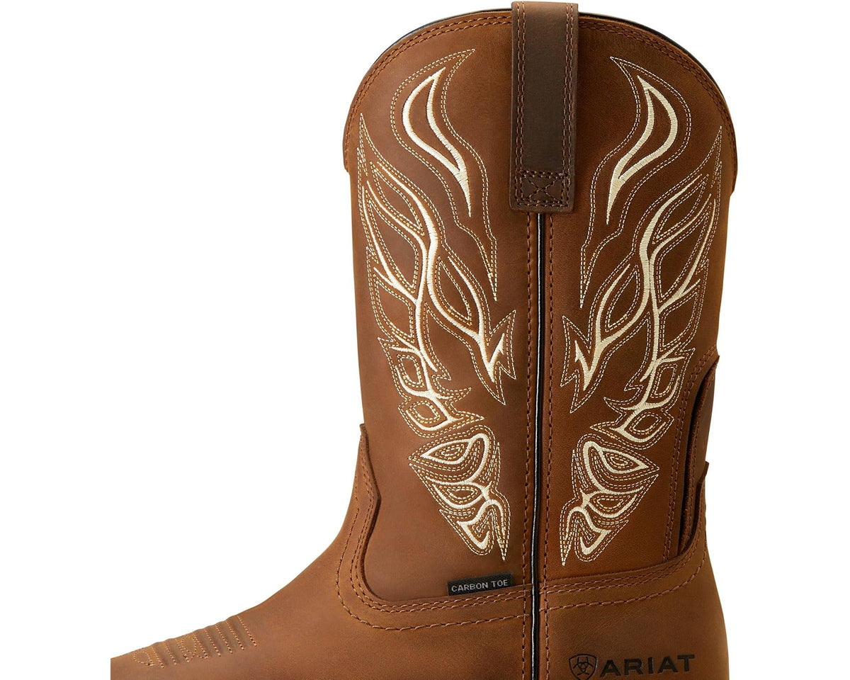 Men's Ariat WorkHog XT Phoenix Carbon Toe Work Boots Distressed Brown