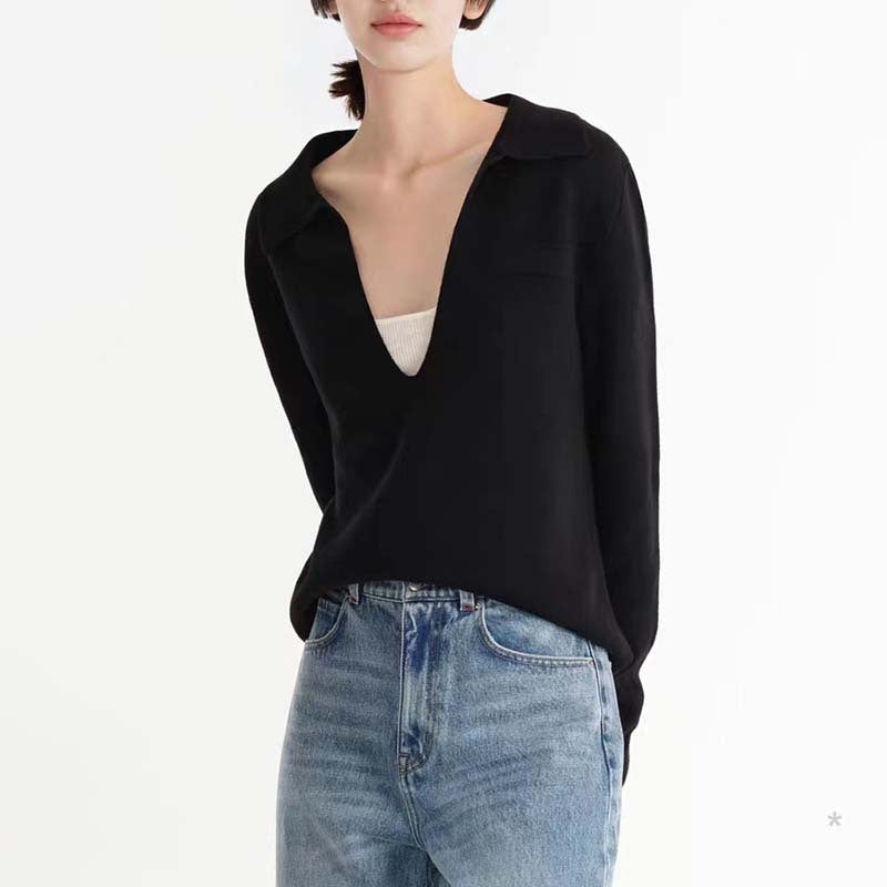 Profile Loose Casual Sweater Women's Clothing